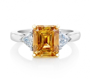 Кольцо для помолвки с желтым бриллиантом Графф