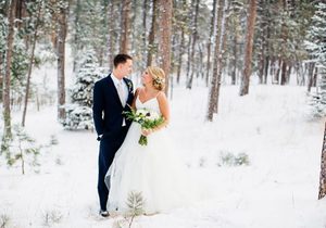 Свадьба зимой на снегу 