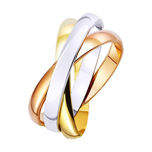 Золотое обручальное кольцо Тринити 000007115